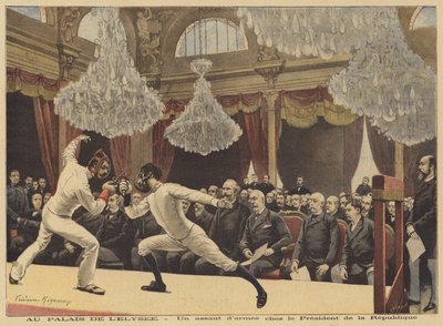Un combate de esgrima ante el presidente de Francia en el Palacio del Elíseo de French School